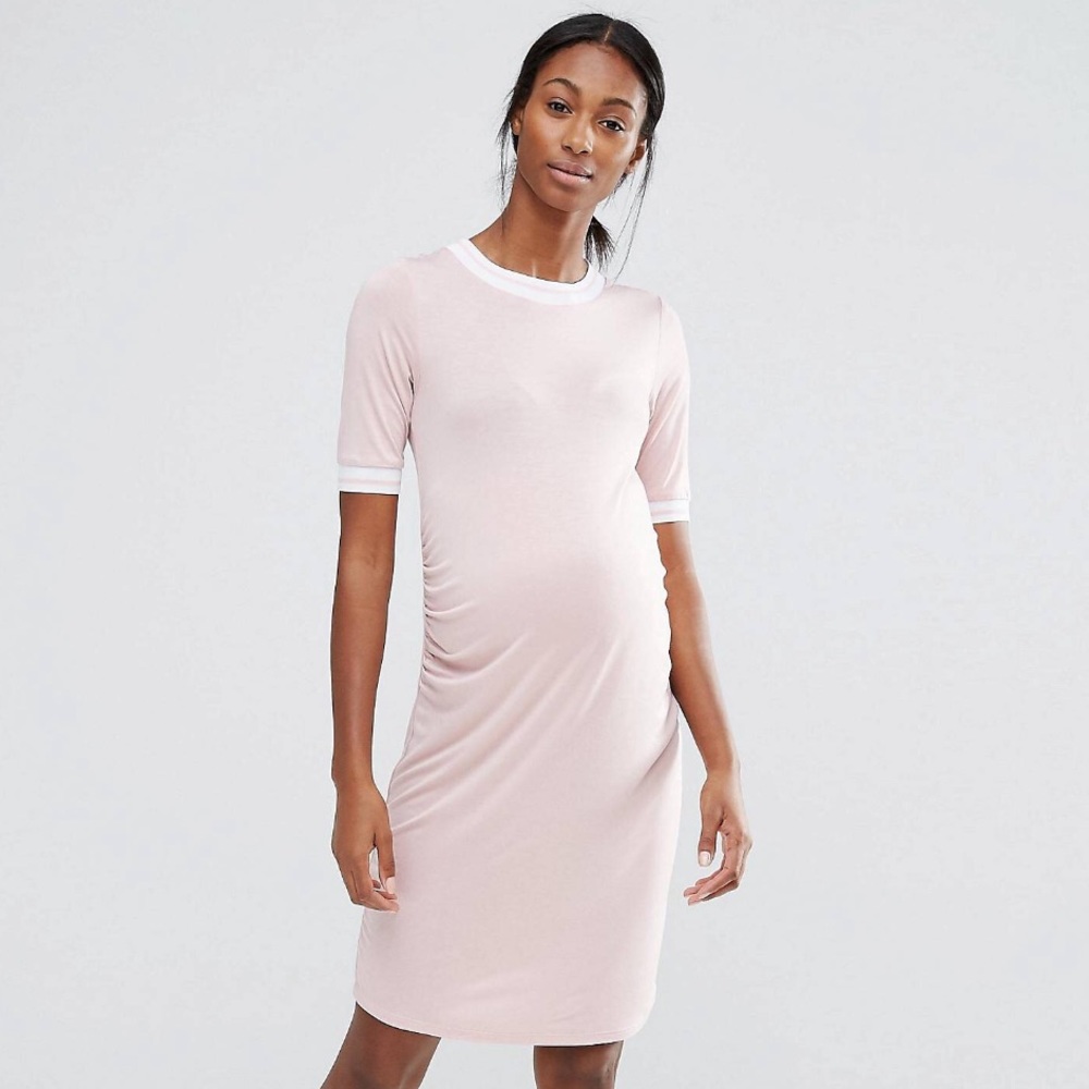 BlueBelle Maternity 👗 Varsity Trim Bodycon Dress